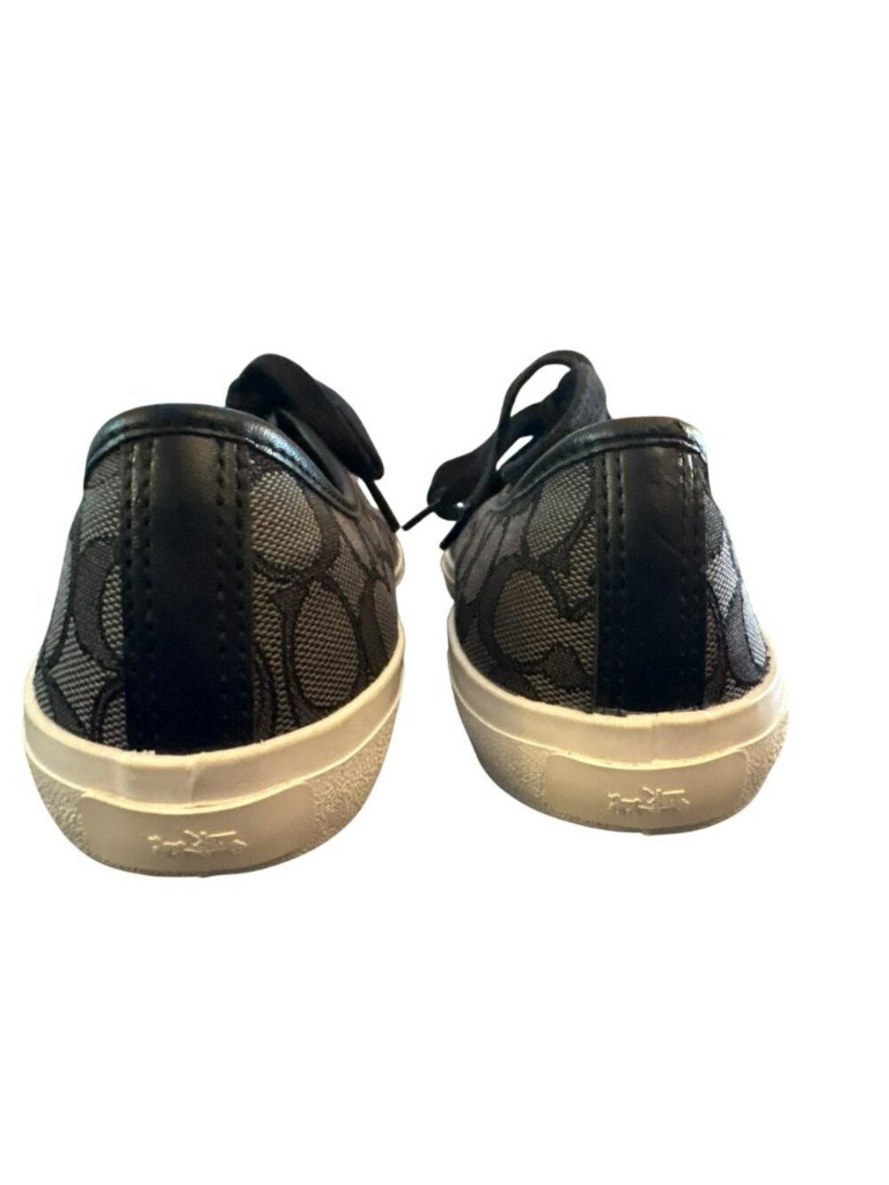 Coach Empire Low-Top Black Signature Canvas Sneakers Size US 8B - Picture 6 of 11